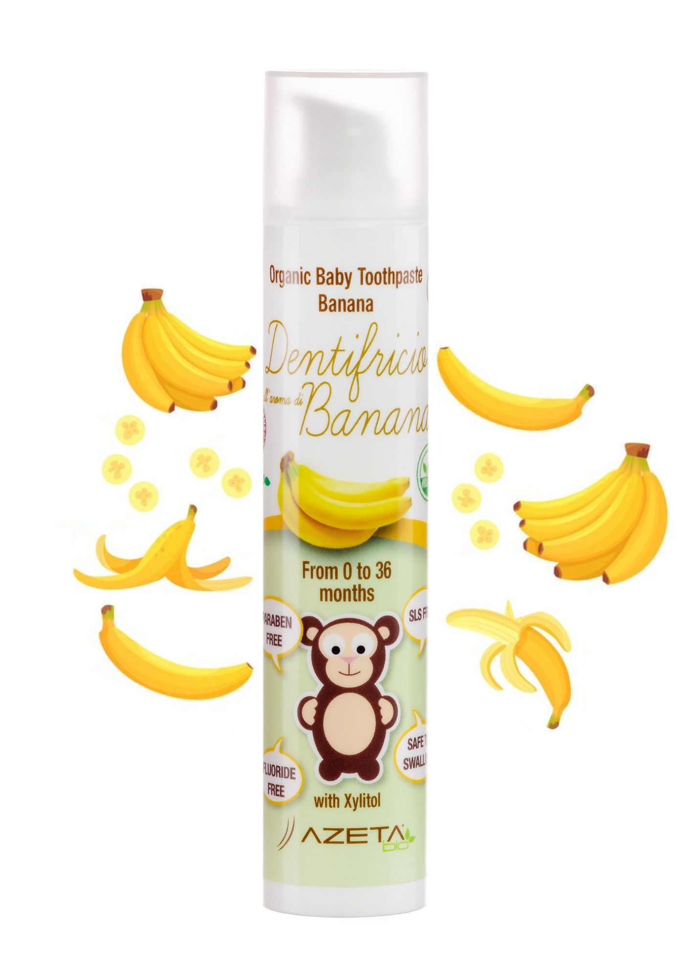 Organic Baby Toothpaste - Banana 0-36 months
