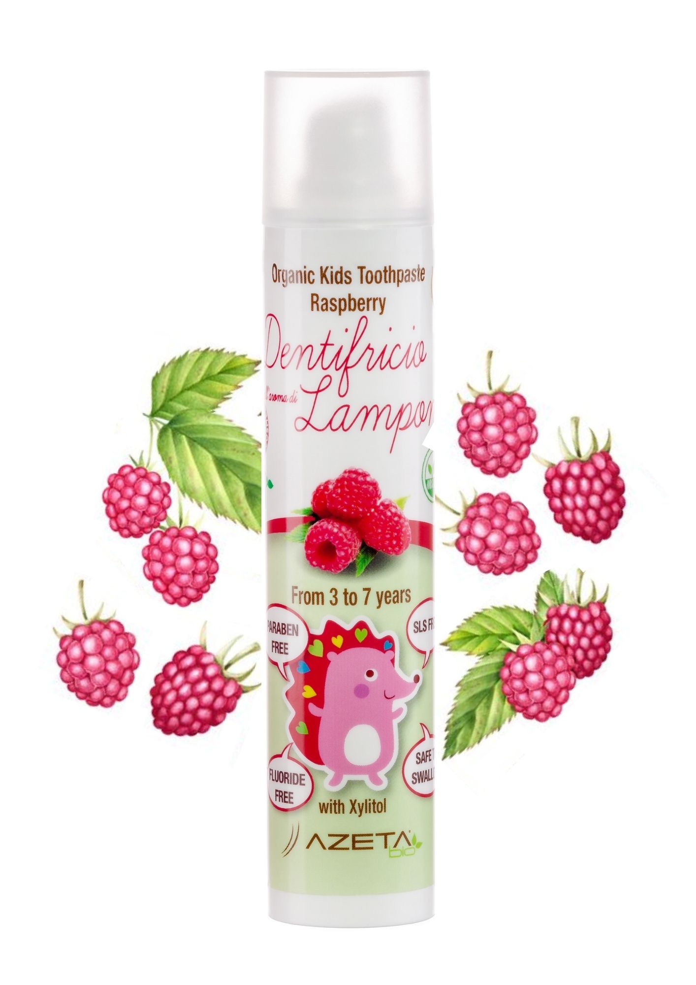 Organic Kids Toothpaste Raspberry 3-7 years